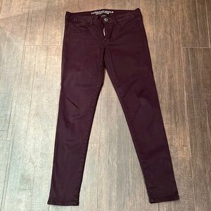 American Eagle Outfitters super stretch AEO Sateen Jegging; size 8 regular std